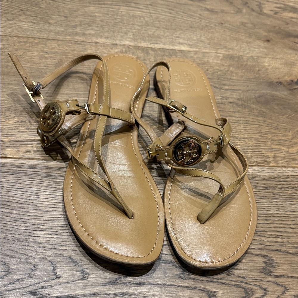 Tory Burch Beige Leather Sandals